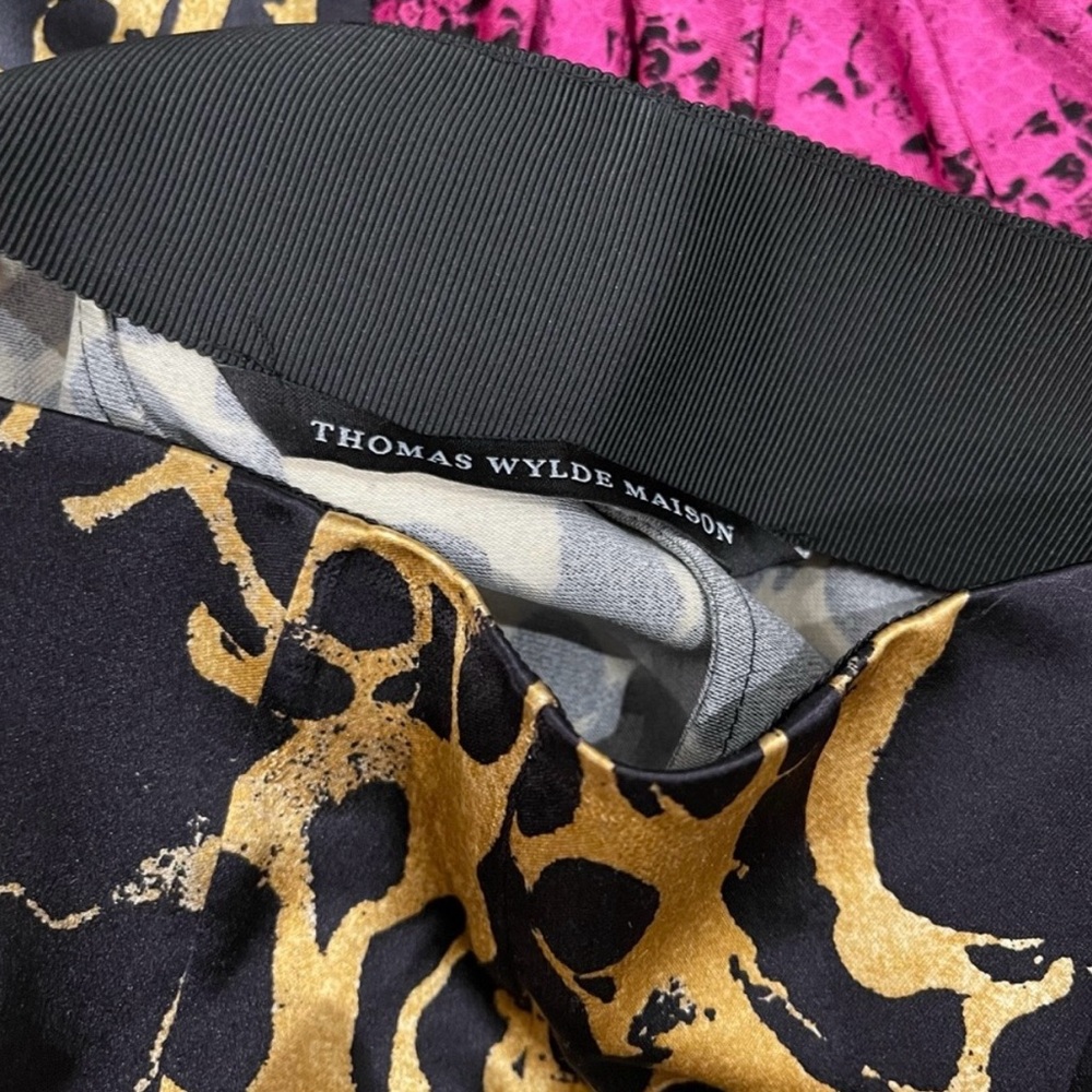 Thomas Wylde Wide Legs Pants - Gold & Black Marble - Picture 5 of 6